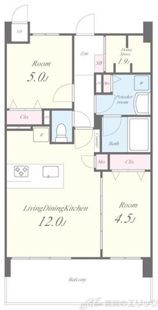 グランヴィラッセ北梅田の物件間取画像